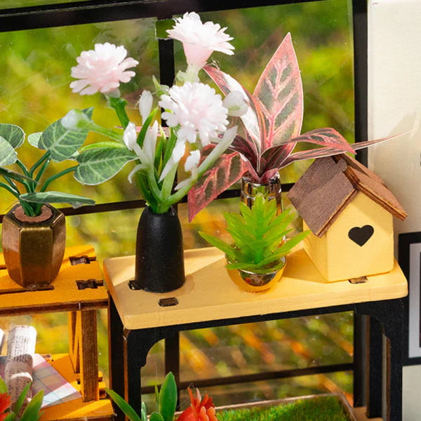 Lottas Blumenhaus | Miniatur-Bastelset mit LED 