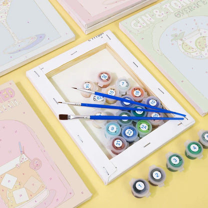 Paint by Numbers – 6 Mini Artworks | Colorful Cocktail Edition