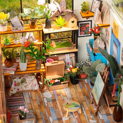 Lottas Blumenhaus | Miniatur-Bastelset mit LED 