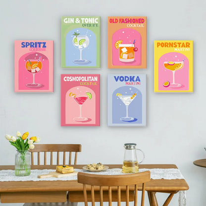 Paint by Numbers – 6 Mini Artworks | Colorful Cocktail Edition