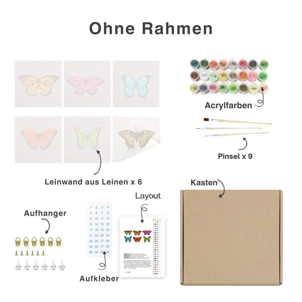 Paint by Numbers – 6 Mini Artworks | Colorful Cocktail Edition