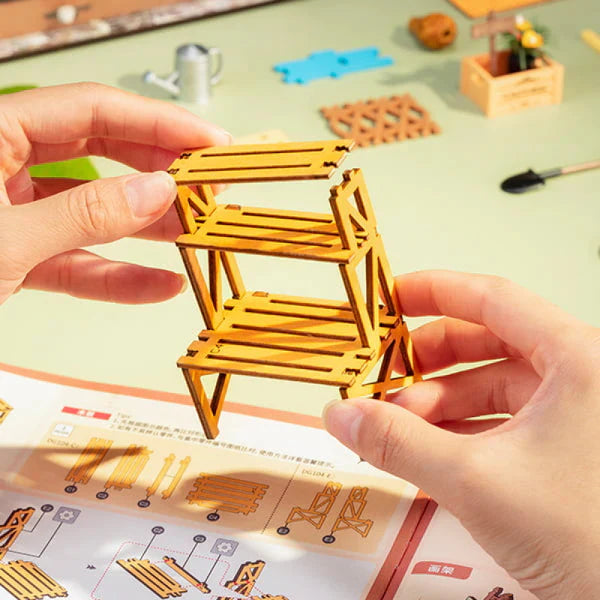 Lottas Blumenhaus | Miniatur-Bastelset mit LED 