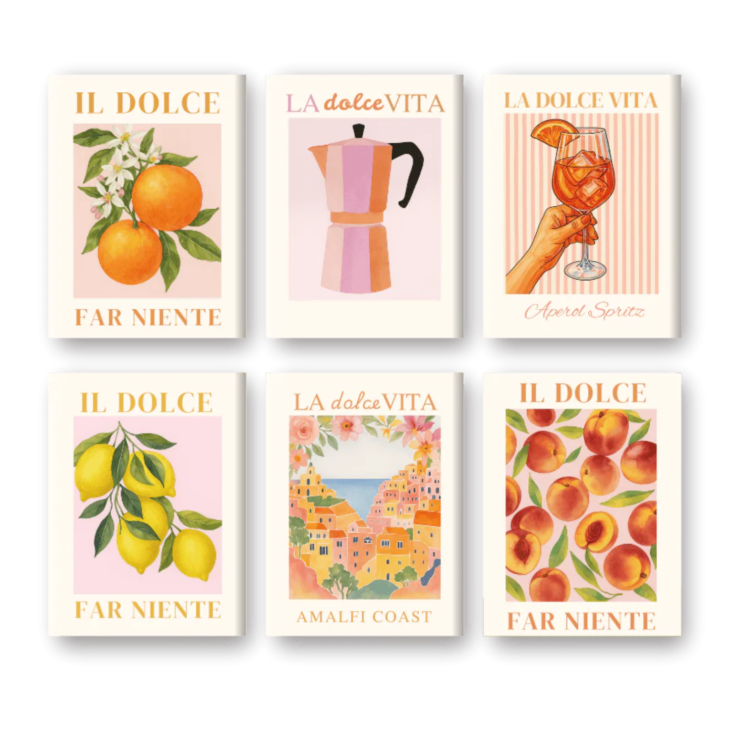 Malen nach Zahlen – 6 Mini-Gemälde | Italienisches „La Bella Vita“-Set 