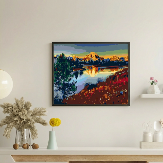 Malen nach Zahlen | Friedliche Landschaft